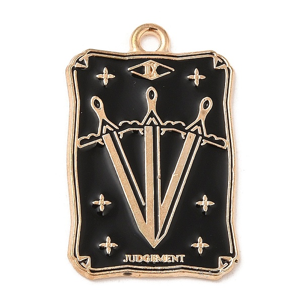 PandaHall Alloy Pendants, with Enamel, Golden, Rectangle with Tarot Charm, Sword, 28x18x1.5mm, Hole: 1.8mm Alloy+Enamel Others Black
PandaHall Alloy Pendants, with Enamel, Golden, Rectangle with Tarot Charm, Sword, 28x18x1.5mm, Hole: 1.8mm Alloy+Enamel Others Black