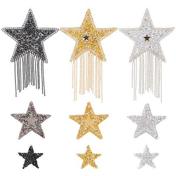 PandaHall FINGERINSPIRE 9 Styles Star Iron on Applique Patches Silver Gold Black Hotfix Rhinestone Patches Tassel Star Glitter Crystal..., Multicolor
PandaHall FINGERINSPIRE 9 Styles Star Iron on Applique Patches Silver Gold Black Hotfix Rhinestone Patches Tassel Star Glitter Crystal..., Multicolor