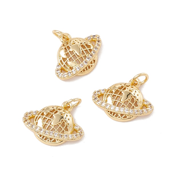PandaHall Brass Micro Pave Clear Cubic Zirconia Charms, with Jump Ring, Cadmium Free & Lead Free, Earth, Real 18K Gold Plated, 13x15.5x3.5mm...
PandaHall Brass Micro Pave Clear Cubic Zirconia Charms, with Jump Ring, Cadmium Free & Lead Free, Earth, Real 18K Gold Plated, 13x15.5x3.5mm...