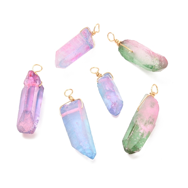 PandaHall Natural Quartz Crystal Point Pendants, with Real 18K Gold Plated Eco-Friendly Copper Wire, 30.5~40.5x10~12x7.5~10mm, Hole: 3~4mm...
PandaHall Natural Quartz Crystal Point Pendants, with Real 18K Gold Plated Eco-Friendly Copper Wire, 30.5~40.5x10~12x7.5~10mm, Hole: 3~4mm...