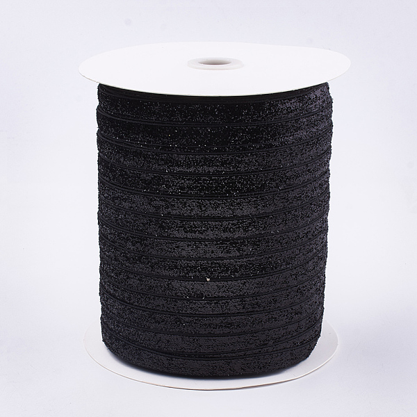 PandaHall Glitter Sparkle Ribbon, Polyester & Nylon Ribbon, Black, 3/8 inch(9.5~10mm), about 200yards/roll(182.88m/roll). Polyester None...
PandaHall Glitter Sparkle Ribbon, Polyester & Nylon Ribbon, Black, 3/8 inch(9.5~10mm), about 200yards/roll(182.88m/roll). Polyester None...