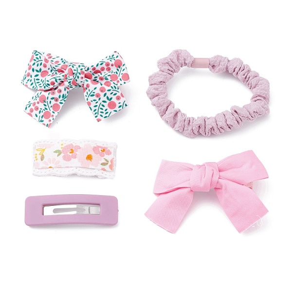 PandaHall Cloth Accessories Set, Hair Tie & Alligator Hair Clips & Snap Hair Clips, Bowknot & Rectangle, Pink, 13~19mm, Inner Diameter...
PandaHall Cloth Accessories Set, Hair Tie & Alligator Hair Clips & Snap Hair Clips, Bowknot & Rectangle, Pink, 13~19mm, Inner Diameter...