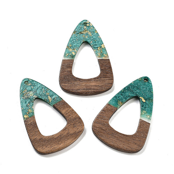PandaHall Walnut Wood Pendant, Resin & Gold Foil, Teardrop, Dark Cyan, 45x30x3.5mm, Hole: 2mm Wood Teardrop
PandaHall Walnut Wood Pendant, Resin & Gold Foil, Teardrop, Dark Cyan, 45x30x3.5mm, Hole: 2mm Wood Teardrop