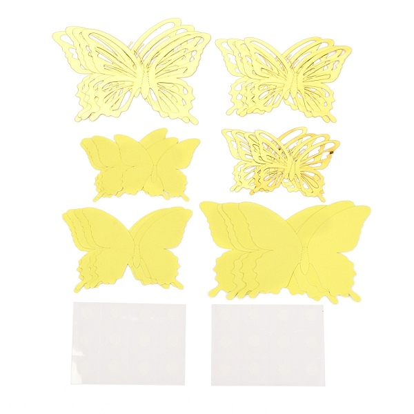 PandaHall 3D Plastic Wall Stickers, with Adhesive Tape, for Home Living Room Bedroom Wall Decorations, Butterfly, Yellow, 60~90x80~120x0.5mm...
PandaHall 3D Plastic Wall Stickers, with Adhesive Tape, for Home Living Room Bedroom Wall Decorations, Butterfly, Yellow, 60~90x80~120x0.5mm...