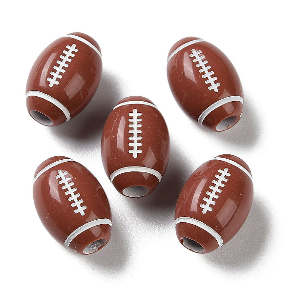 PandaHall Spray Printed Opaque Acrylic European Beads, Large Hole Beads, Rugby, Saddle Brown, 15.5x11mm, Hole: 4mm, about 500pcs/500g...
PandaHall Spray Printed Opaque Acrylic European Beads, Large Hole Beads, Rugby, Saddle Brown, 15.5x11mm, Hole: 4mm, about 500pcs/500g...