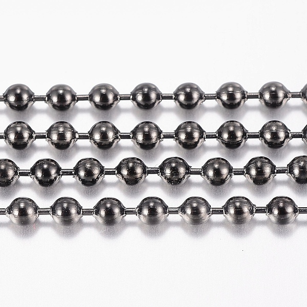 PandaHall 304 Stainless Steel Ball Chains, with Spool, Round, Electrophoresis Black, 2.3mm, about 32.8 Feet(10m)/roll 304 Stainless Steel
PandaHall 304 Stainless Steel Ball Chains, with Spool, Round, Electrophoresis Black, 2.3mm, about 32.8 Feet(10m)/roll 304 Stainless Steel