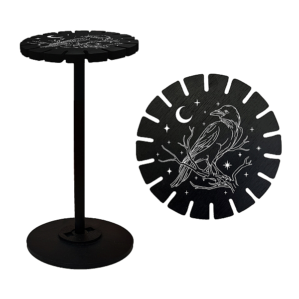 PandaHall Wooden Wheel, Wooden Display Shelf, Black Holder Stand, Rustic Divination Pendulum Storage Rack, Witch Stuff, Raven Pattern, Wheel...
PandaHall Wooden Wheel, Wooden Display Shelf, Black Holder Stand, Rustic Divination Pendulum Storage Rack, Witch Stuff, Raven Pattern, Wheel...