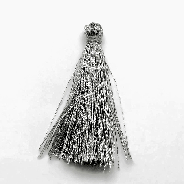 PandaHall Polyester Tassel Pendant Decorations, Gray, 37~43x5mm, about 200pcs/bag Polyester Gray
PandaHall Polyester Tassel Pendant Decorations, Gray, 37~43x5mm, about 200pcs/bag Polyester Gray