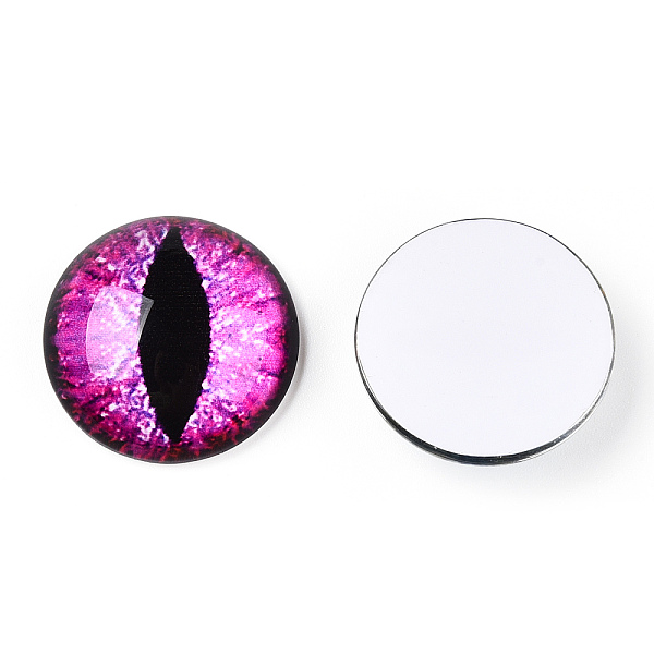 PandaHall Glass Cabochons, Half Round with Evil Eye, Vertical Pupil, Magenta, 20x6.5mm Glass Half Round Pink
PandaHall Glass Cabochons, Half Round with Evil Eye, Vertical Pupil, Magenta, 20x6.5mm Glass Half Round Pink