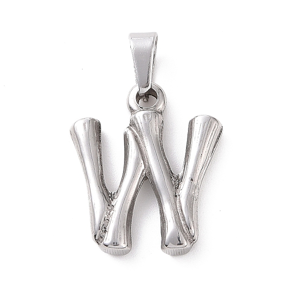 PandaHall 304 Stainless Steel Pendants, Bamboo Style, Stainless Steel Color, Letter.W, 19x16x3mm, Hole: 3x7mm 304 Stainless Steel Letter W
PandaHall 304 Stainless Steel Pendants, Bamboo Style, Stainless Steel Color, Letter.W, 19x16x3mm, Hole: 3x7mm 304 Stainless Steel Letter W