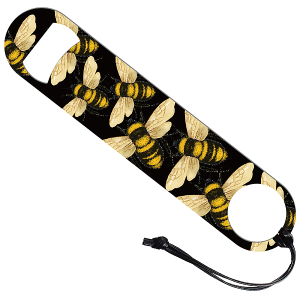 PandaHall 201 Stainless Steel Bottle Opener, with PU Leather Cord, Rectangle, Bees, 178x38x2mm Stainless Steel Bees
PandaHall 201 Stainless Steel Bottle Opener, with PU Leather Cord, Rectangle, Bees, 178x38x2mm Stainless Steel Bees