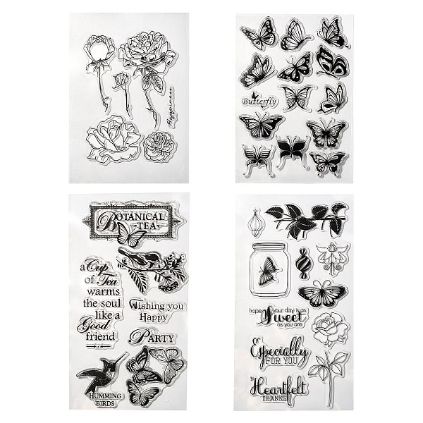 PandaHall 8 Sheets 4 Styles Clear Silicone Stamps, for DIY Scrapbooking, Photo Album Decorative, Cards Making, Bird & Flower & Leaf & Word..., Black
PandaHall 8 Sheets 4 Styles Clear Silicone Stamps, for DIY Scrapbooking, Photo Album Decorative, Cards Making, Bird & Flower & Leaf & Word..., Black