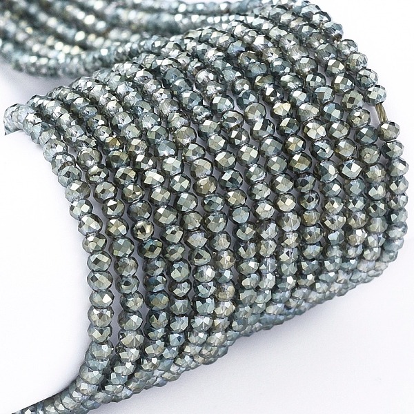 PandaHall Electroplate Glass Beads Strands, Full Rainbow Plated, Faceted, Rondelle, Dark Slate Gray, 2x1.5mm, Hole: 0.6mm, about...
PandaHall Electroplate Glass Beads Strands, Full Rainbow Plated, Faceted, Rondelle, Dark Slate Gray, 2x1.5mm, Hole: 0.6mm, about...