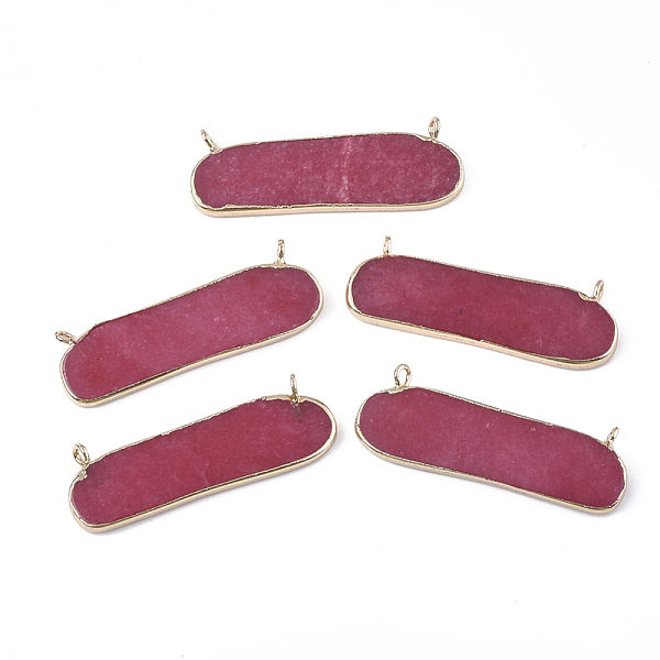 PandaHall Electroplate Natural White Jade Pendants, with Iron Findings, Dyed, Oval, Golden, 13~14x40.5x3~4mm, Hole: 1.8mm White Jade Oval
PandaHall Electroplate Natural White Jade Pendants, with Iron Findings, Dyed, Oval, Golden, 13~14x40.5x3~4mm, Hole: 1.8mm White Jade Oval