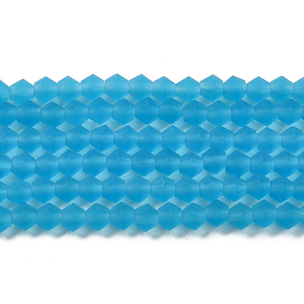 PandaHall Imitate Austrian Crystal Frosted Glass Beads Strands, Grade AA, Faceted, Bicone, Deep Sky Blue, 4x4mm, Hole: 1mm, about...
PandaHall Imitate Austrian Crystal Frosted Glass Beads Strands, Grade AA, Faceted, Bicone, Deep Sky Blue, 4x4mm, Hole: 1mm, about...