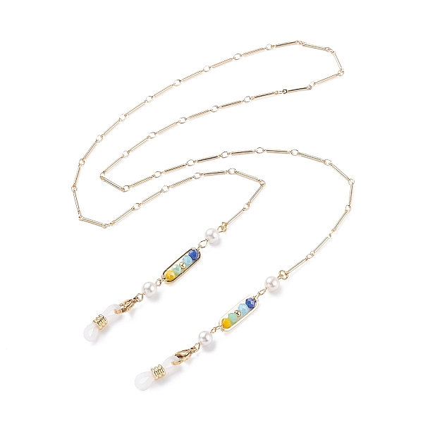 PandaHall Brass Bar Link EyeGlass Chains, with Shell Pearl & Glass Beads, 304 Stainless Steel Findings, Rubber Loop Ends, Golden, Colorful...
PandaHall Brass Bar Link EyeGlass Chains, with Shell Pearl & Glass Beads, 304 Stainless Steel Findings, Rubber Loop Ends, Golden, Colorful...