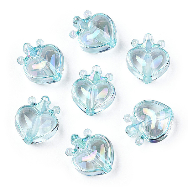 PandaHall UV Plating Transparent Rainbow Iridescent Acrylic Beads, Heart with Crown, Light Sky Blue, 24.5x21.5x14mm, Hole: 3mm Acrylic Heart
PandaHall UV Plating Transparent Rainbow Iridescent Acrylic Beads, Heart with Crown, Light Sky Blue, 24.5x21.5x14mm, Hole: 3mm Acrylic Heart