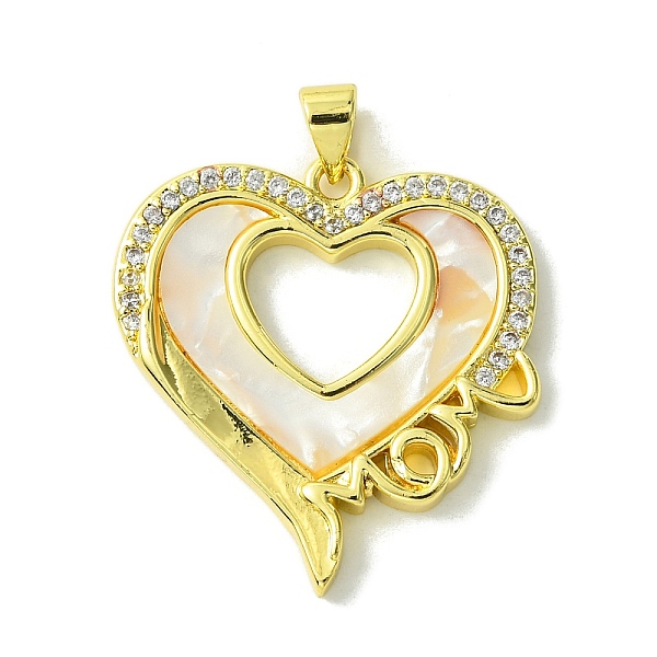 PandaHall Mother's Day Real 18K Gold Plated Brass Micro Pave Clear Cubic Zirconia Pendants, with Shell, Real 18K Gold Plated, Heart...
PandaHall Mother's Day Real 18K Gold Plated Brass Micro Pave Clear Cubic Zirconia Pendants, with Shell, Real 18K Gold Plated, Heart...