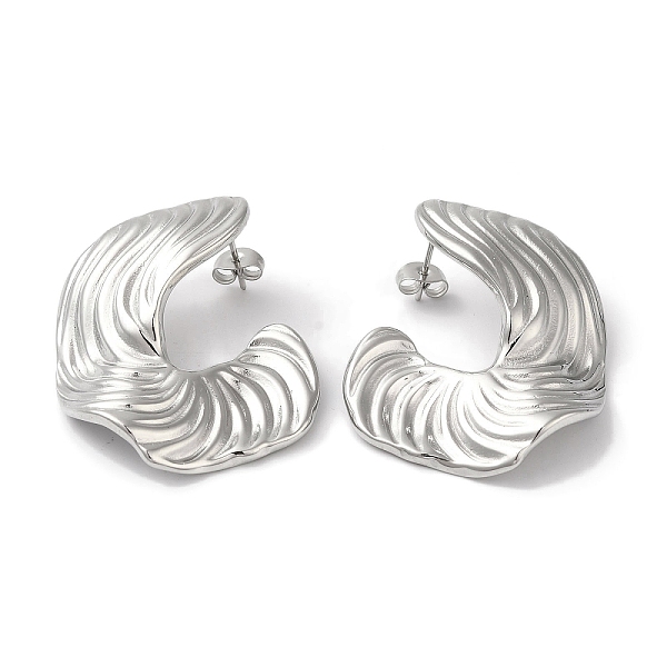 PandaHall 304 Stainless Steel Stud Earrings for Women, Wave Ring, Stainless Steel Color, 37x29mm 304 Stainless Steel
PandaHall 304 Stainless Steel Stud Earrings for Women, Wave Ring, Stainless Steel Color, 37x29mm 304 Stainless Steel
