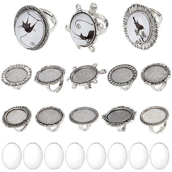 PandaHall SUNNYCLUE 10Pcs Cabochon Ring Settings Glass Cabochon Rings Adjustable Ring Blank Setting Vintage Clear Glass Cabochons Owl Turtle...
PandaHall SUNNYCLUE 10Pcs Cabochon Ring Settings Glass Cabochon Rings Adjustable Ring Blank Setting Vintage Clear Glass Cabochons Owl Turtle...