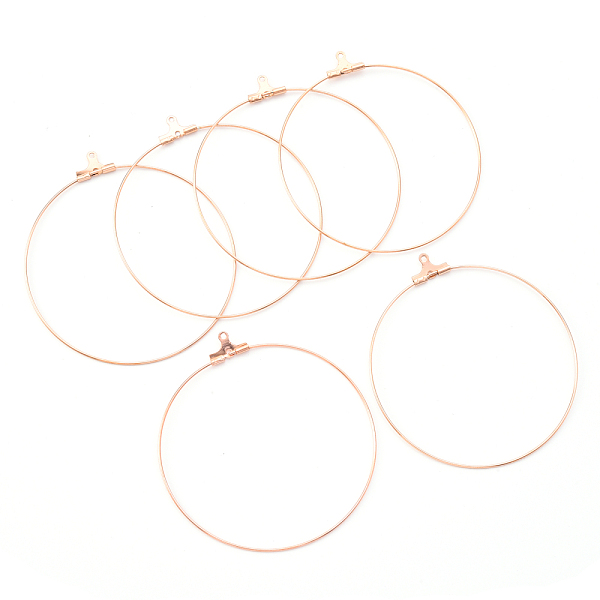 PandaHall 304 Stainless Steel Pendants, Hoop Earring Findings, Rose Gold, 49x46x1.5mm, 20 Gauge, Hole: 1mm, Pin: 0.8mm 304 Stainless Steel
PandaHall 304 Stainless Steel Pendants, Hoop Earring Findings, Rose Gold, 49x46x1.5mm, 20 Gauge, Hole: 1mm, Pin: 0.8mm 304 Stainless Steel