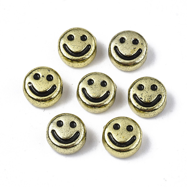 PandaHall Acrylic Beads, Flat Round with Black Smiling Face, Golden Plated, 7x4mm, Hole: 1.8mm, about 3600~3700pcs/500g Acrylic Flat Round
PandaHall Acrylic Beads, Flat Round with Black Smiling Face, Golden Plated, 7x4mm, Hole: 1.8mm, about 3600~3700pcs/500g Acrylic Flat Round