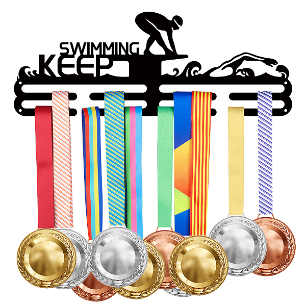 PandaHall Iron Medal Holder Frame, Medals Display Hanger Rack, with Screws, Rectangle with Word KEEP SWIMMING, Electrophoresis Black...
PandaHall Iron Medal Holder Frame, Medals Display Hanger Rack, with Screws, Rectangle with Word KEEP SWIMMING, Electrophoresis Black...