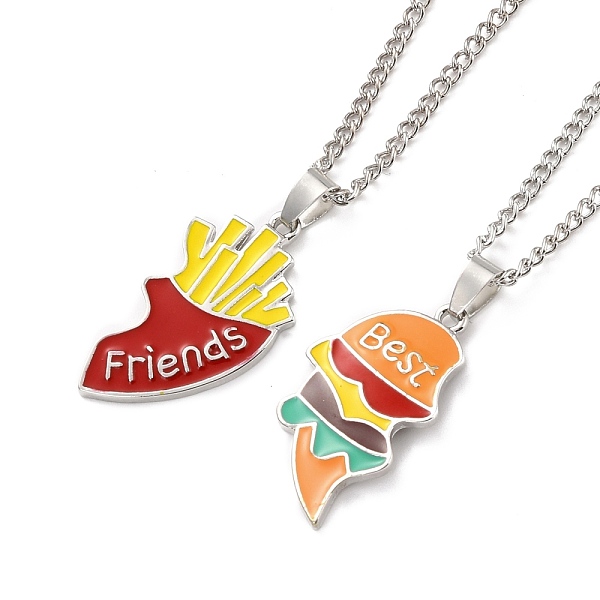PandaHall Best Friends Alloy Pendant Necklaces, Valentine's Day Enamel French Fries and Hamburger Necklace, Platinum, Mixed Color, 20.31..., Multicolor
PandaHall Best Friends Alloy Pendant Necklaces, Valentine's Day Enamel French Fries and Hamburger Necklace, Platinum, Mixed Color, 20.31..., Multicolor