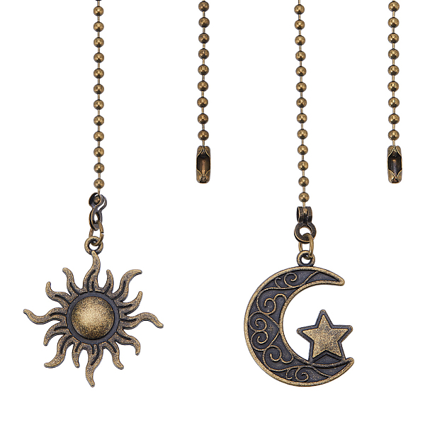 PandaHall CRASPIRE 2 Style Sun Moon Star Ceiling Fan Pull Chain Bronze Extender Charm Pendant Adjustable Decorative 12.3in Extension...
PandaHall CRASPIRE 2 Style Sun Moon Star Ceiling Fan Pull Chain Bronze Extender Charm Pendant Adjustable Decorative 12.3in Extension...