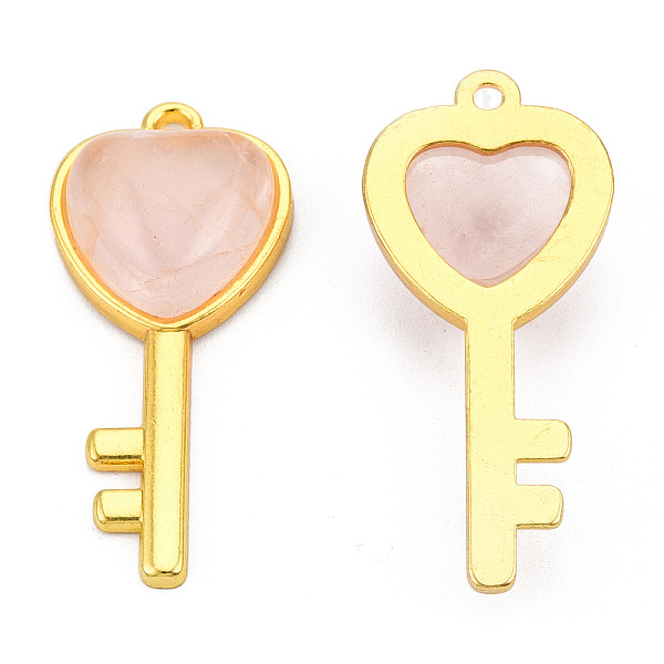 PandaHall Natural Rose Quartz Pendants, with Light Gold Plated Brass Findings, Key with Heart Charm, 38x17x6.5~7mm, Hole: 1.8mm Rose Quartz...
PandaHall Natural Rose Quartz Pendants, with Light Gold Plated Brass Findings, Key with Heart Charm, 38x17x6.5~7mm, Hole: 1.8mm Rose Quartz...