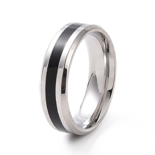 PandaHall Black Enamel Grooved Line Finger Ring, 201 Stainless Steel Jewelry for Women, Stainless Steel Color, 6mm, Inner Diameter: 17mm 201...
PandaHall Black Enamel Grooved Line Finger Ring, 201 Stainless Steel Jewelry for Women, Stainless Steel Color, 6mm, Inner Diameter: 17mm 201...