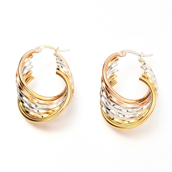 PandaHall 304 Stainless Steel Hoop Earrings, Split Earrings, Multi-color, 37x26x11mm, Pin: 0.7mm 304 Stainless Steel Others
PandaHall 304 Stainless Steel Hoop Earrings, Split Earrings, Multi-color, 37x26x11mm, Pin: 0.7mm 304 Stainless Steel Others
