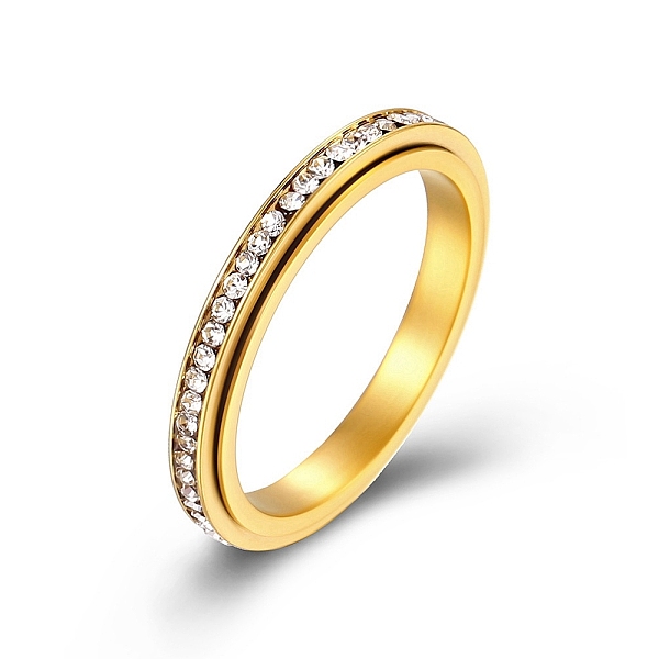 PandaHall Clear Cubic Zirconia Rotating Finger Ring, Titanium Steel Fidget Spinner Ring for Calming Worry Meditation, Golden, US Size 10...
PandaHall Clear Cubic Zirconia Rotating Finger Ring, Titanium Steel Fidget Spinner Ring for Calming Worry Meditation, Golden, US Size 10...