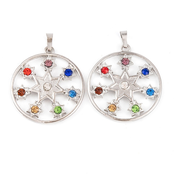 PandaHall Chakra Alloy Micro Pave Rhinestone Pendants, Long-Lasting Plated, Lead Free & Cadmium Free, Flat Round with Star, Platinum..., Multicolor
PandaHall Chakra Alloy Micro Pave Rhinestone Pendants, Long-Lasting Plated, Lead Free & Cadmium Free, Flat Round with Star, Platinum..., Multicolor