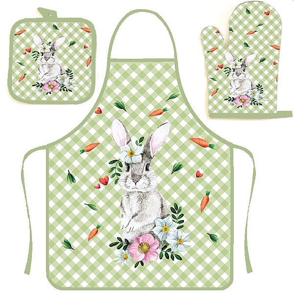 PandaHall Easter Theme Polyester Sleeveless Apron and Gloves, with Double Shoulder Belt, Light Green, 800x600mm Polyester
PandaHall Easter Theme Polyester Sleeveless Apron and Gloves, with Double Shoulder Belt, Light Green, 800x600mm Polyester