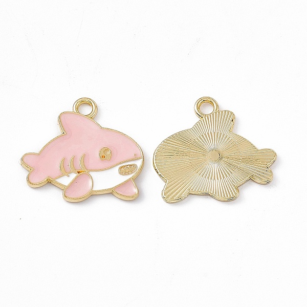 PandaHall Alloy Enamel Pendants, Light Gold, Shark Charm, Pink, 19x20x1.5mm, Hole: 2mm Alloy+Enamel Other Animal Pink
PandaHall Alloy Enamel Pendants, Light Gold, Shark Charm, Pink, 19x20x1.5mm, Hole: 2mm Alloy+Enamel Other Animal Pink