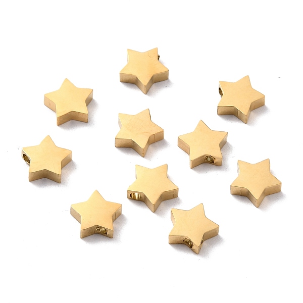 PandaHall Ion Plating(IP) 304 Stainless Steel Charms, Star, Golden, 9x9.5x3mm, Hole: 1.6mm 304 Stainless Steel Star
PandaHall Ion Plating(IP) 304 Stainless Steel Charms, Star, Golden, 9x9.5x3mm, Hole: 1.6mm 304 Stainless Steel Star