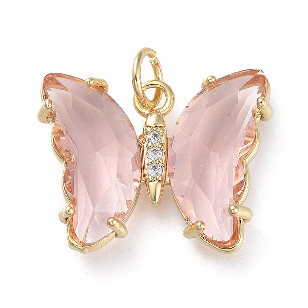 PandaHall Brass Micro Pave Clear Cubic Zirconia Pendant, with Glass, Butterfly, Golden, Misty Rose, 18mm Brass+Glass Butterfly
PandaHall Brass Micro Pave Clear Cubic Zirconia Pendant, with Glass, Butterfly, Golden, Misty Rose, 18mm Brass+Glass Butterfly