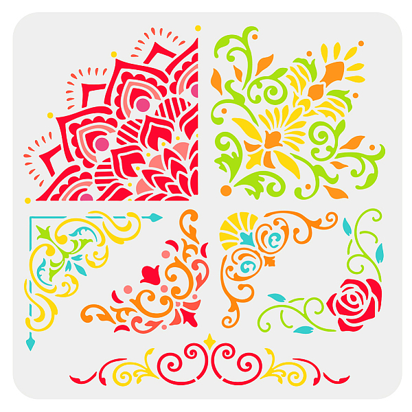 PandaHall PET Hollow Out Drawing Painting Stencils, for DIY Scrapbook, Photo Album, Floral Pattern, 300x300mm Plastic Flower
PandaHall PET Hollow Out Drawing Painting Stencils, for DIY Scrapbook, Photo Album, Floral Pattern, 300x300mm Plastic Flower