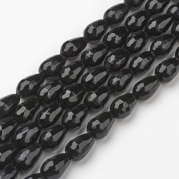 PandaHall Natural White Jade Bead Strands, Dyed, Faceted, teardrop, Black, 13x8mm, Hole: 1mm, about 29pcs/strand, 14.84 inch White Jade...
PandaHall Natural White Jade Bead Strands, Dyed, Faceted, teardrop, Black, 13x8mm, Hole: 1mm, about 29pcs/strand, 14.84 inch White Jade...
