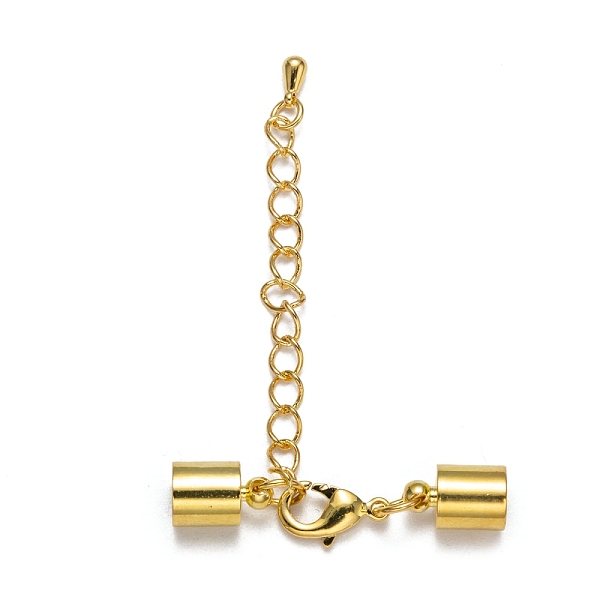 PandaHall Brass Chain Extender, with Curb Chains, Lobster Claw Clasps and Cord Ends, Nickel Free, Golden, 38mm, Cord End: 11x7mm, Hole: 6mm...
PandaHall Brass Chain Extender, with Curb Chains, Lobster Claw Clasps and Cord Ends, Nickel Free, Golden, 38mm, Cord End: 11x7mm, Hole: 6mm...