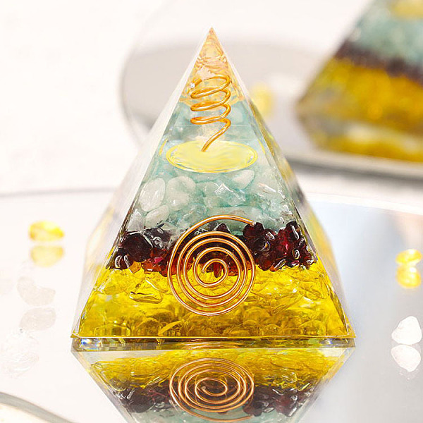 PandaHall Orgonite Pyramid Resin Energy Generators, Reiki Gemstone Chips Inside for Home Office Desk Decoration, Colorful, 50mm Resin...
PandaHall Orgonite Pyramid Resin Energy Generators, Reiki Gemstone Chips Inside for Home Office Desk Decoration, Colorful, 50mm Resin...