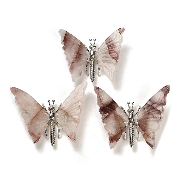 PandaHall Natural Ferruginous Quartz Mineral Ornaments, with Butterfly Alloy Holder, for Home Desktop Feng Shui Ornament...
PandaHall Natural Ferruginous Quartz Mineral Ornaments, with Butterfly Alloy Holder, for Home Desktop Feng Shui Ornament...