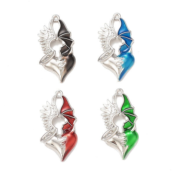 PandaHall Rack Plating Alloy Enamel Pendants, Heart with Wing Charm, Platinum, Mixed Color, 40x20x4mm, Hole: 1.8mm Alloy+Enamel Heart..., Multicolor
PandaHall Rack Plating Alloy Enamel Pendants, Heart with Wing Charm, Platinum, Mixed Color, 40x20x4mm, Hole: 1.8mm Alloy+Enamel Heart..., Multicolor