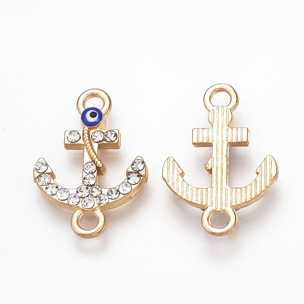 PandaHall Alloy Rhinestone Links connectors, Enamel Style, Anchor with Evil Eye, Blue, Light Gold, 20.5x14x2.5mm, Hole: 2mm Alloy...
PandaHall Alloy Rhinestone Links connectors, Enamel Style, Anchor with Evil Eye, Blue, Light Gold, 20.5x14x2.5mm, Hole: 2mm Alloy...