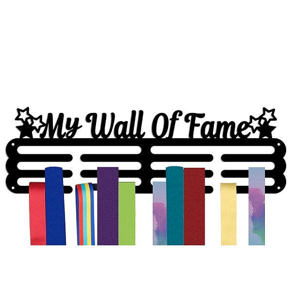 PandaHall Iron Medal Hanger Holder Display Wall Rack, with Screws, Word My Wall Of Fame, Black, 150x400mm Iron Word Black
PandaHall Iron Medal Hanger Holder Display Wall Rack, with Screws, Word My Wall Of Fame, Black, 150x400mm Iron Word Black