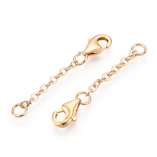 PandaHall Brass Cable Chain Chain Extender, End Chains with Lobster Claw Clasps, Real 18K Gold Plated, 30x2mm Brass
PandaHall Brass Cable Chain Chain Extender, End Chains with Lobster Claw Clasps, Real 18K Gold Plated, 30x2mm Brass
