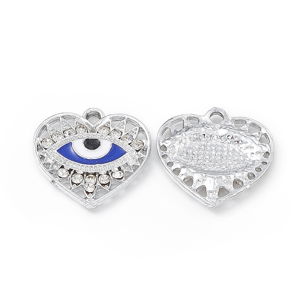 PandaHall Alloy Crystal Rhinestone Pendants, with Enamel Evil Eye, Heart Charms, Platinum, 20.5x20x2.5mm, Hole: 2mm Alloy Rhinestone+Enamel..., Clear
PandaHall Alloy Crystal Rhinestone Pendants, with Enamel Evil Eye, Heart Charms, Platinum, 20.5x20x2.5mm, Hole: 2mm Alloy Rhinestone+Enamel..., Clear