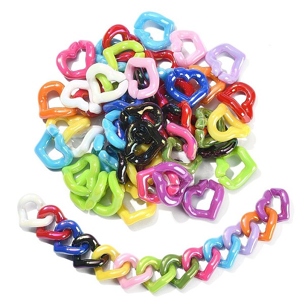 PandaHall Rainbow Color Plated Acrylic Linking Rings, Quick Link Connector, Twist Heart, Mixed Color, 19x21x4mm, Inner Diameter: 10x12mm..., Multicolor
PandaHall Rainbow Color Plated Acrylic Linking Rings, Quick Link Connector, Twist Heart, Mixed Color, 19x21x4mm, Inner Diameter: 10x12mm..., Multicolor