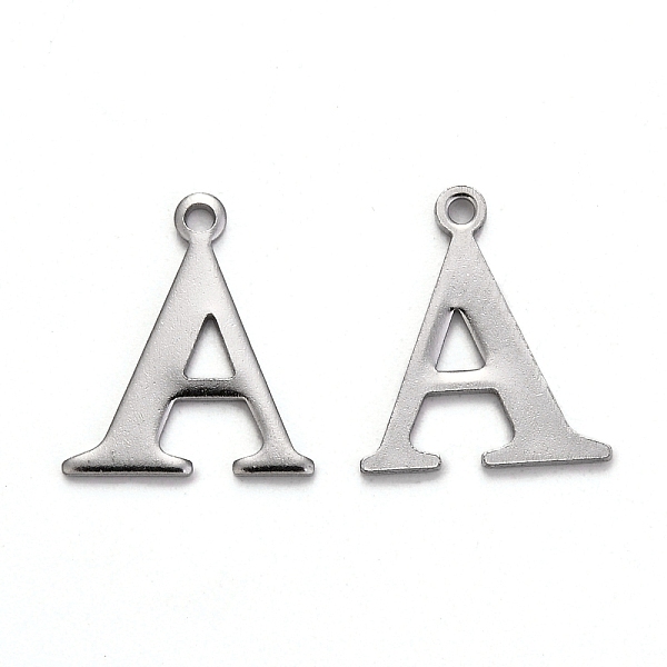 PandaHall 304 Stainless Steel Charms, Stainless Steel Color, Alphabet, Stainless Steel Color, Letter.A, 12x10.5x1mm, Hole: 1mm 304 Stainless...
PandaHall 304 Stainless Steel Charms, Stainless Steel Color, Alphabet, Stainless Steel Color, Letter.A, 12x10.5x1mm, Hole: 1mm 304 Stainless...